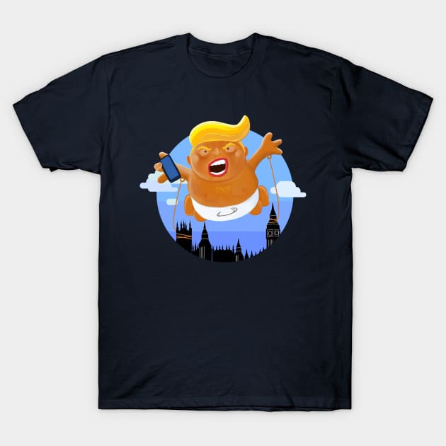 Trump Big Graphic Inflatable Baby Blimp Balloon T-Shirt by brodyquixote